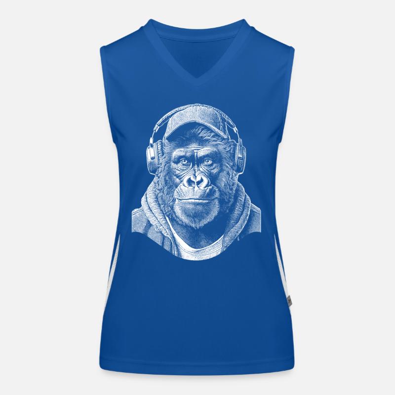 Chemise Gorilla Monkey DJ Débardeur respirant contrasté Femme
