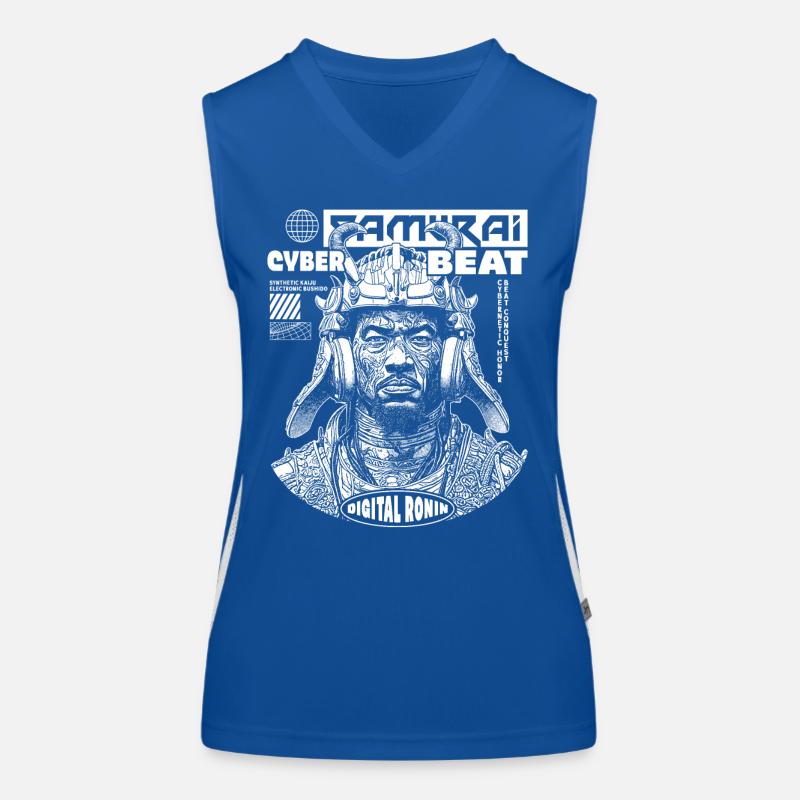 Manga Samurai T-Shirt mit Techno-Twist Funktionelles Kontrast-Tank Top für Frauen