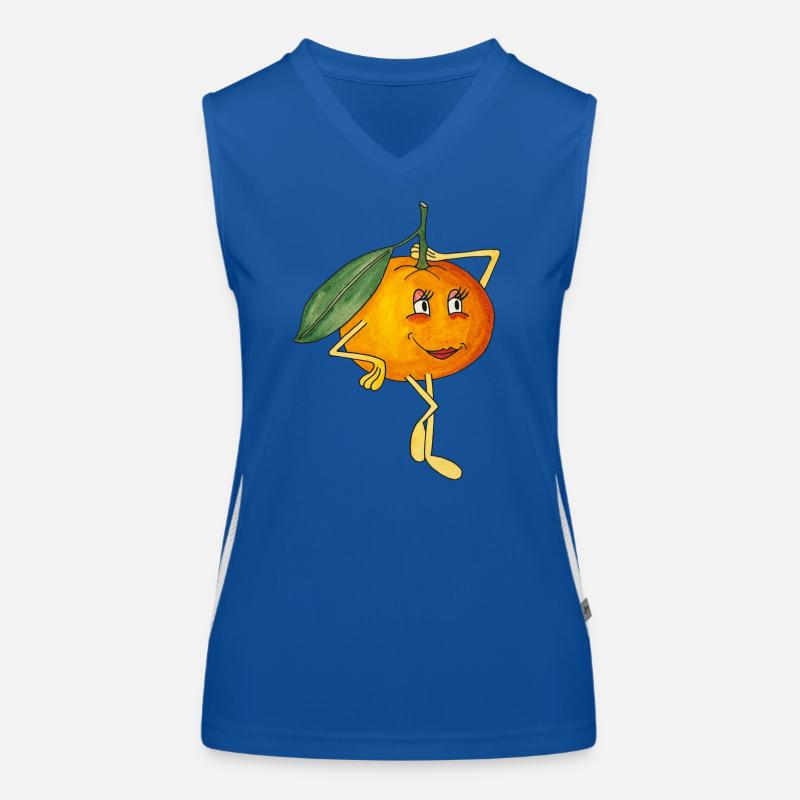 Mignon mandarine Mignon Style BD Fruit Fruit Débardeur respirant contrasté Femme