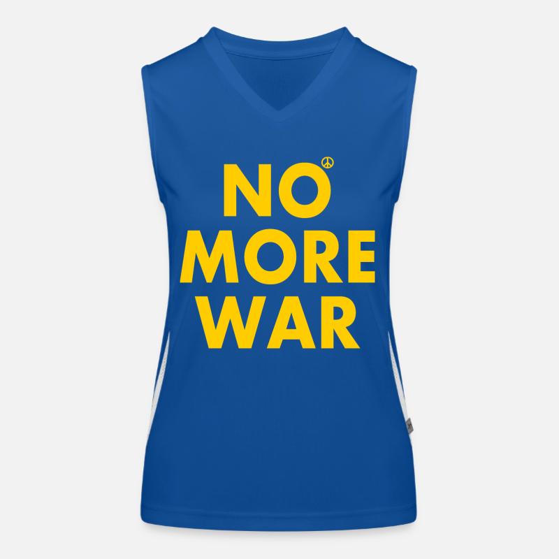 No more war Funktionelles Kontrast-Tank Top für Frauen