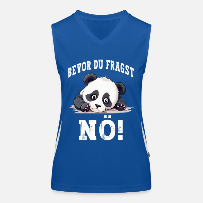 Avant de demander non pas de Panda Bear Funny Dicton Débardeur respirant contrasté Femme