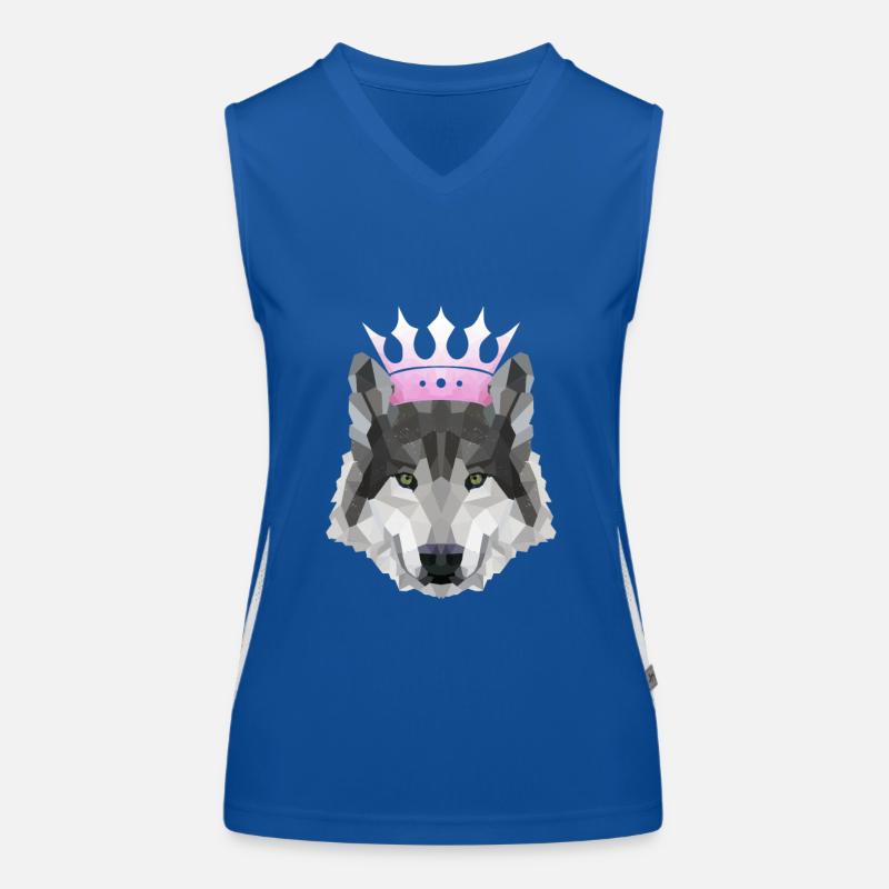 Couronne POLYGONE WOLF Husky Wolves Pack Débardeur respirant contrasté Femme