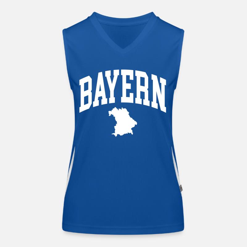 Baviera Top sportivo da donna in contrasto cromatico