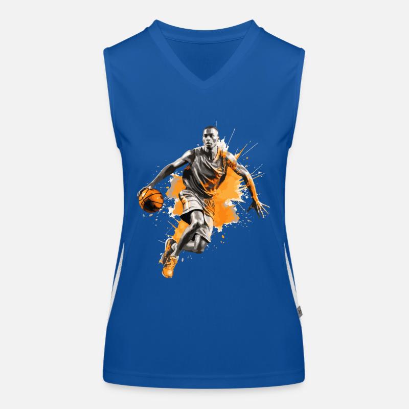 Basketteur Basketteur Dunking Splash Coloré Débardeur respirant contrasté Femme