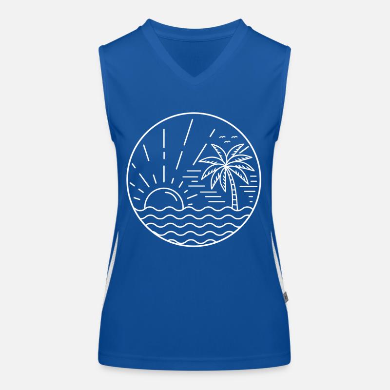 Sunset Circle Funktionelles Kontrast-Tank Top für Frauen