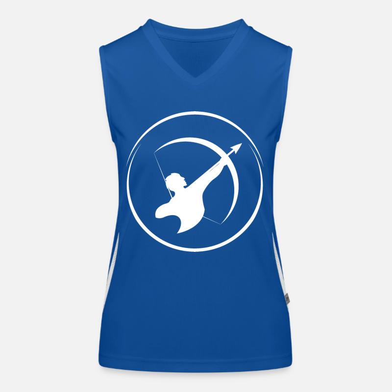 Bogenschießen Bogen Pfeil Archery Zielscheibe Funktionelles Kontrast-Tank Top für Frauen
