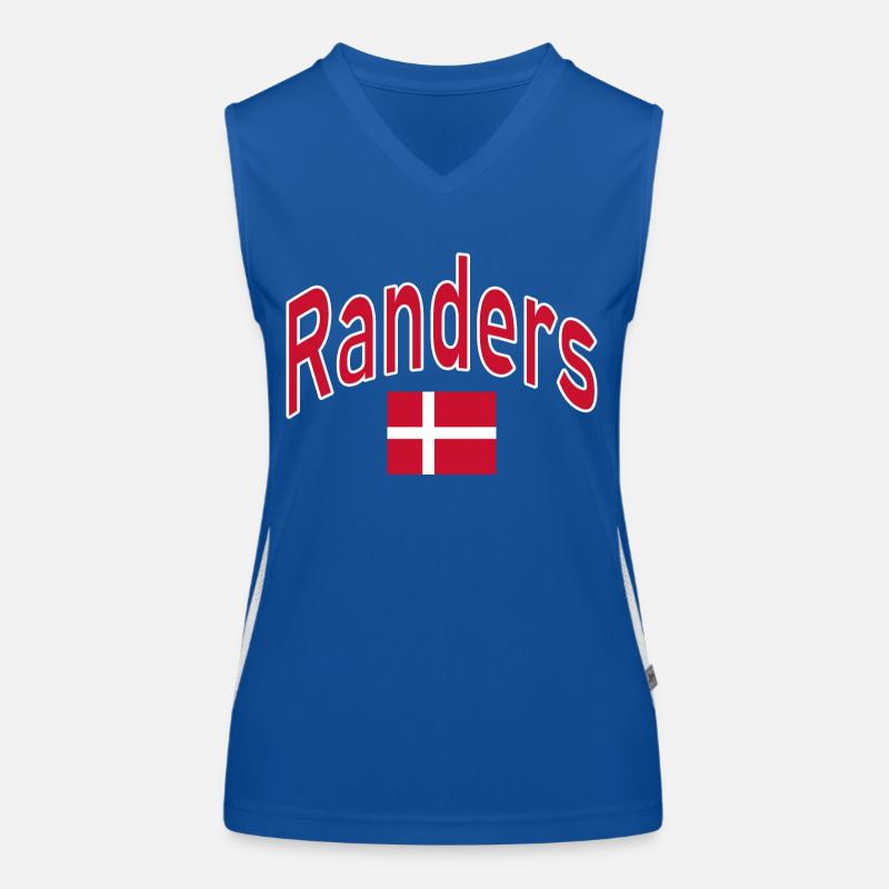 Drapeau Randers Danemark Débardeur respirant contrasté Femme