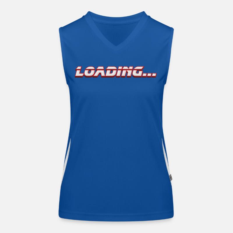 LOADING... – 3D Gamer Typography for Nerds & Gamers Women's Functional Contrast Tank Top