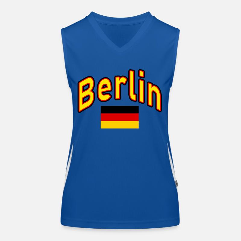 Berlin germany flag Women's Functional Contrast Tank Top