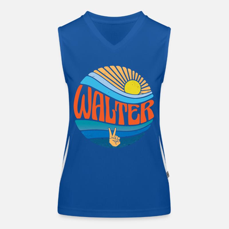 Walter Hemd Vintage Sunset Walter Groovy Tie Dye Funktionelles Kontrast-Tank Top für Frauen