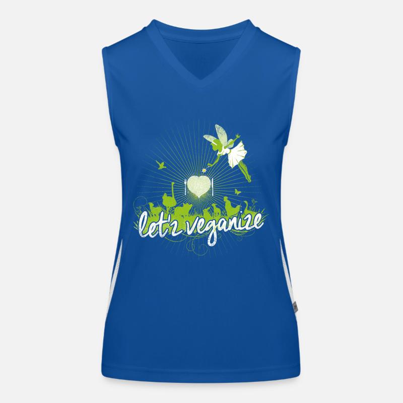 LET'Z VEGANIZE (white) Funktionelles Kontrast-Tank Top für Frauen