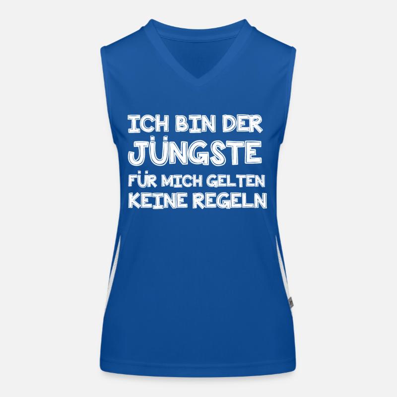 Ich bin der Jüngste Funktionelles Kontrast-Tank Top für Frauen