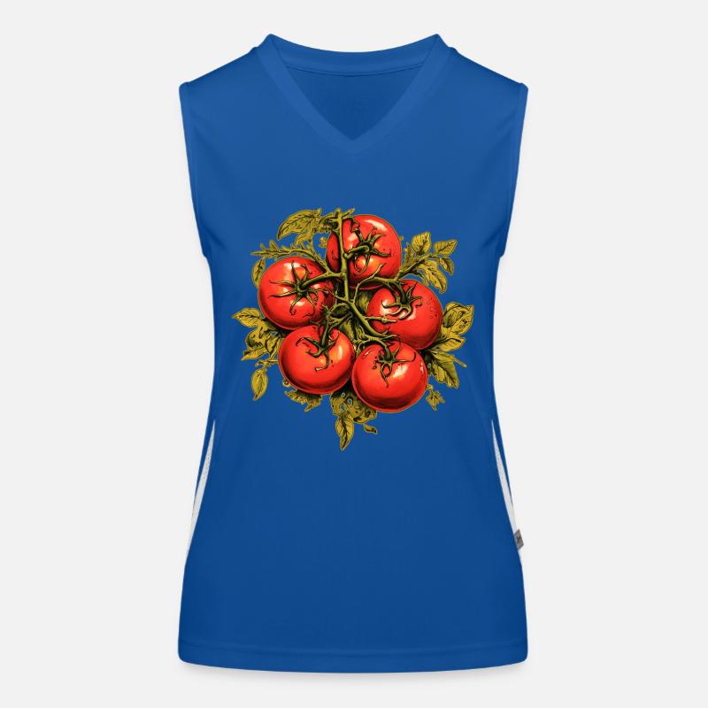 Tomaten Funktionelles Kontrast-Tank Top für Frauen