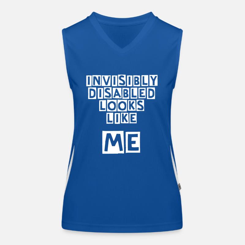 Invisibly Disabled White Women's Functional Contrast Tank Top