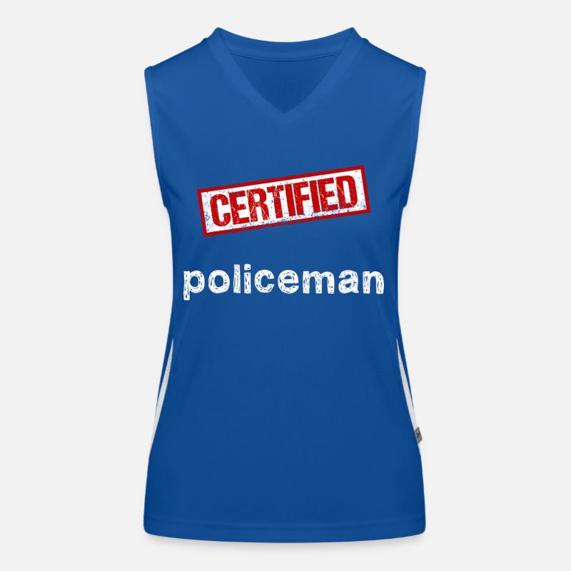 Policeman - Women's Functional Contrast Tank Top - royal/white