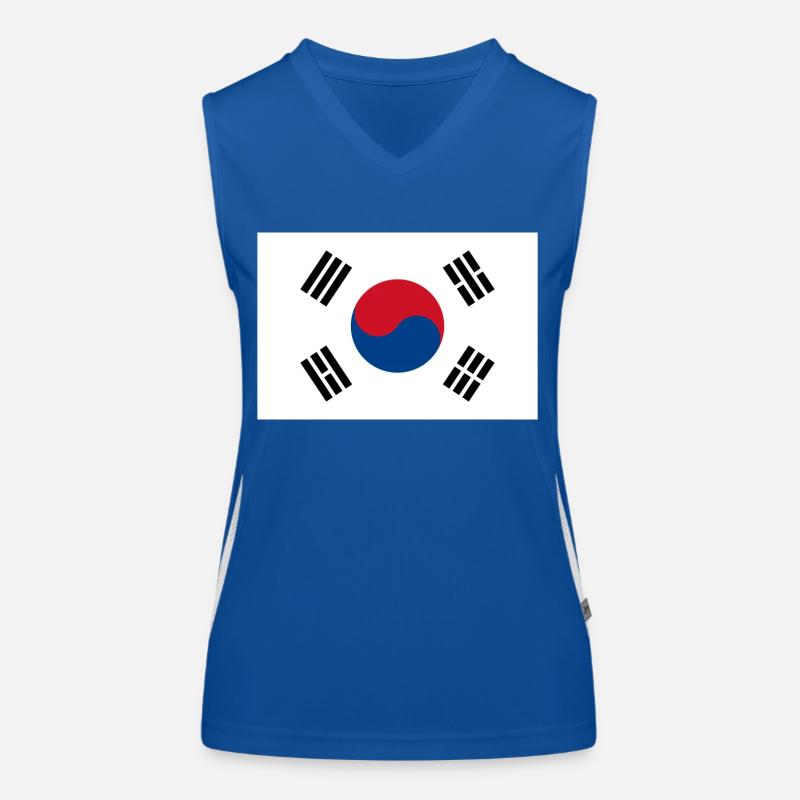 Drapeau de la Corée du Sud Débardeur respirant contrasté Femme