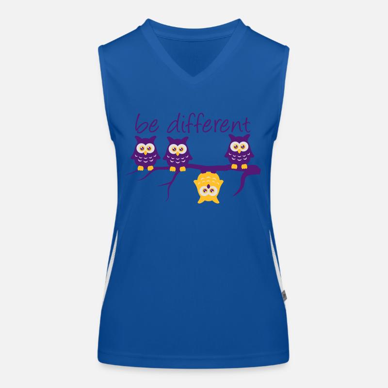 Anderst Be Different 4 Eulen verschieden Funktionelles Kontrast-Tank Top für Frauen