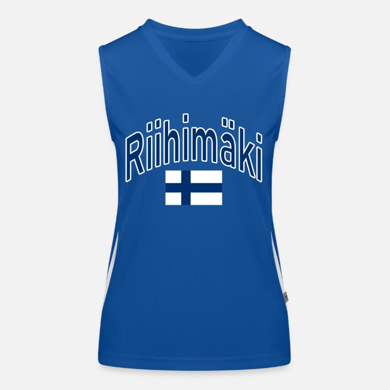 Riihimäki drapeau finlandais Débardeur respirant contrasté Femme