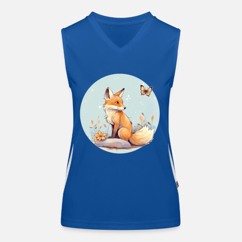 Cute fox Women's Functional Contrast Tank Top