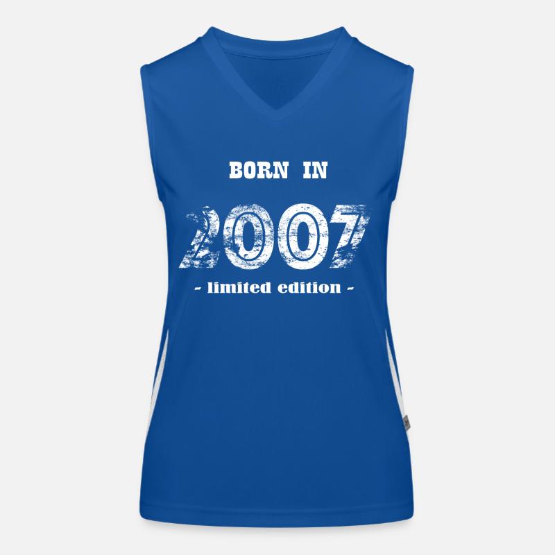 BORN IN 2007 - limited edition Women's Functional Contrast Tank Top