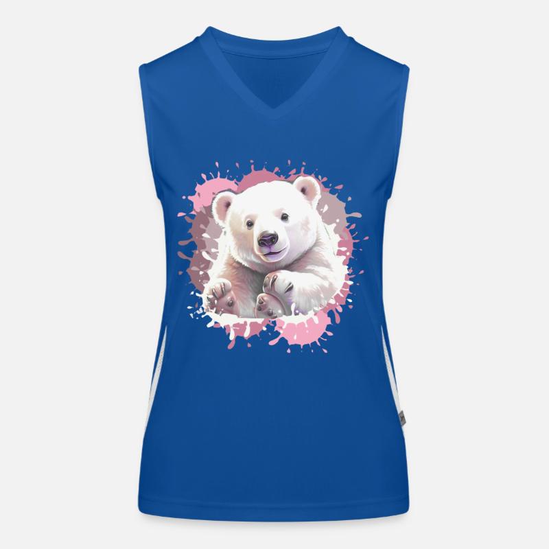 Eisbär, Bär, Babyeisbär,pink Funktionelles Kontrast-Tank Top für Frauen