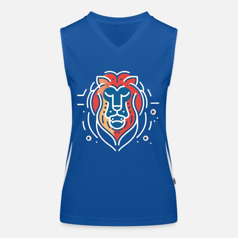 Weiser Löwe Funktionelles Kontrast-Tank Top für Frauen