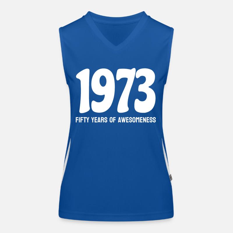 1973 Fünfzig Jahre Großartigkeit Funktionelles Kontrast-Tank Top für Frauen