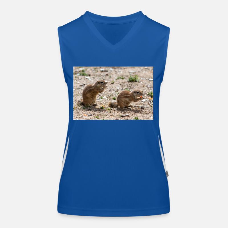 Afrikanische Ziesel Borstenhörnchen Xerus Funktionelles Kontrast-Tank Top für Frauen