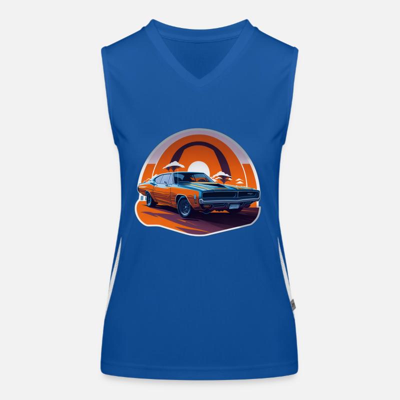 Retro-Donner Funktionelles Kontrast-Tank Top für Frauen