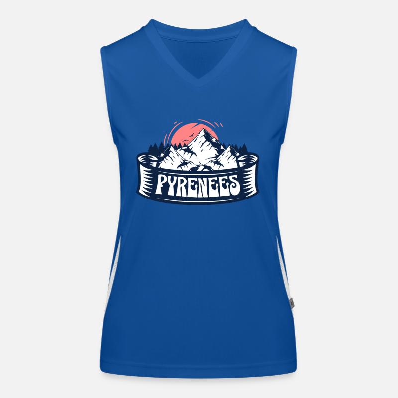 Pyrenees Mountains Red Sunset Women's Functional Contrast Tank Top