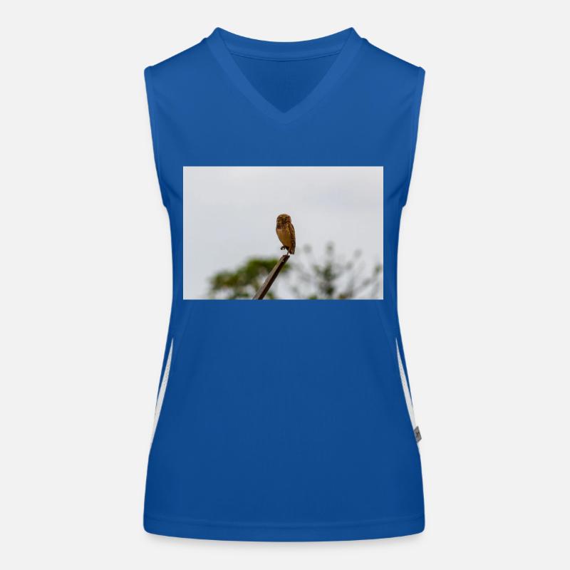 Die Eule Funktionelles Kontrast-Tank Top für Frauen