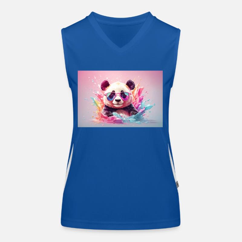 Panda bunt Funktionelles Kontrast-Tank Top für Frauen