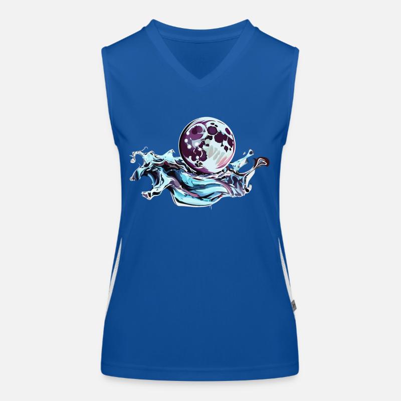 Chrom Vollmond Funktionelles Kontrast-Tank Top für Frauen