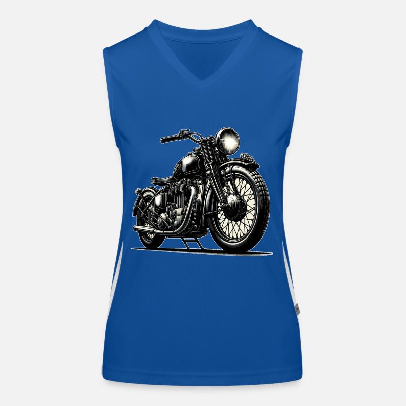 Conception De Moto, Vintage Débardeur respirant contrasté Femme