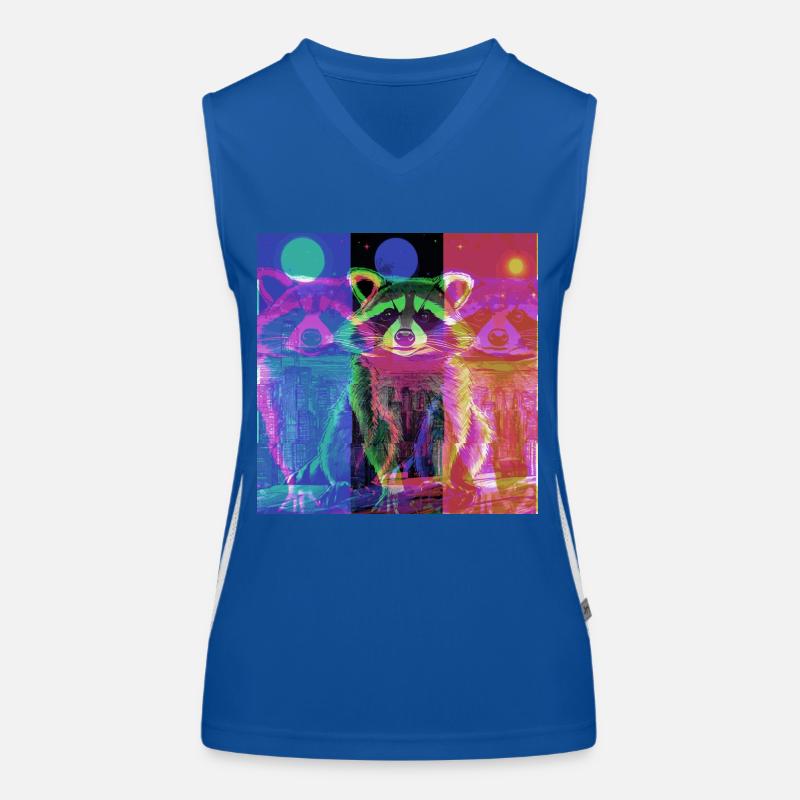 waschbär,graffiti,grau, Aquarell,urban Funktionelles Kontrast-Tank Top für Frauen