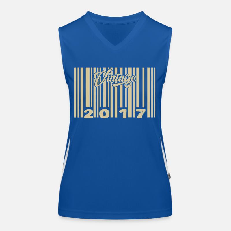 Jahrgang 2017 Barcode 2017: Jahr 2025. Funktionelles Kontrast-Tank Top für Frauen