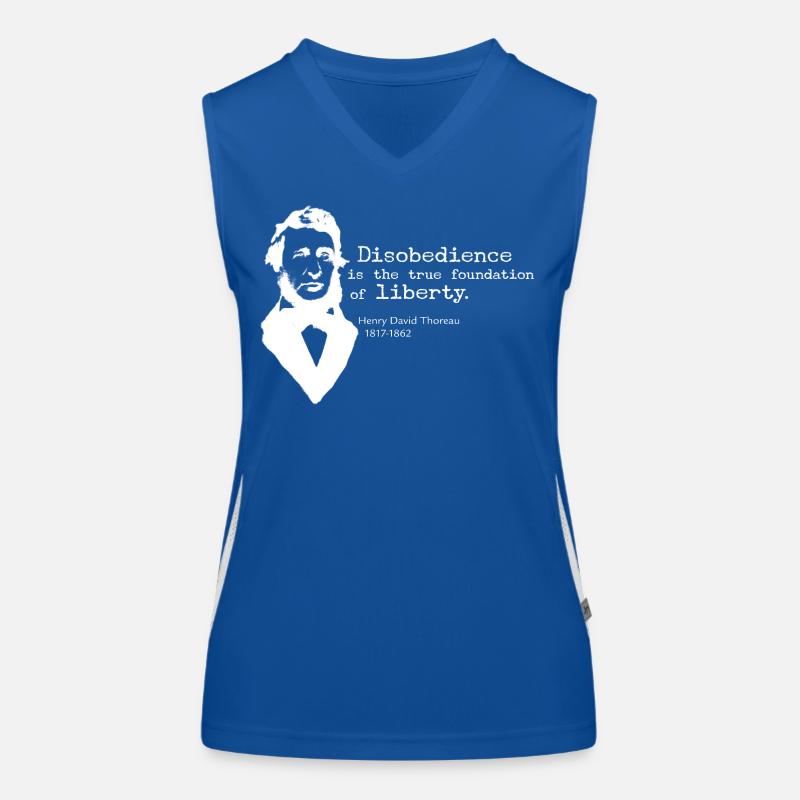 Disobedience - Women's Functional Contrast Tank Top - royal/white