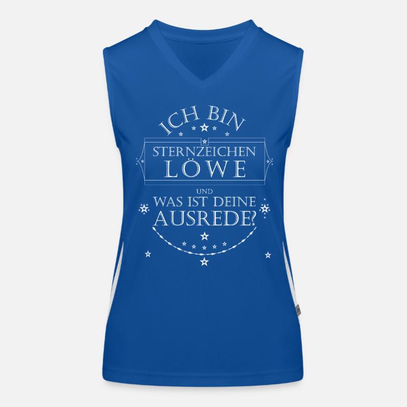 Ich bin Sternzeichen Löwe. Was ist deine Ausrede? Funktionelles Kontrast-Tank Top für Frauen