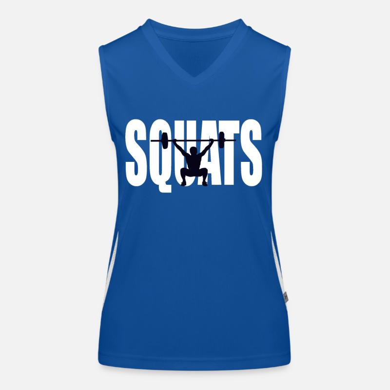 Squats Gym Logo Funktionelles Kontrast-Tank Top für Frauen
