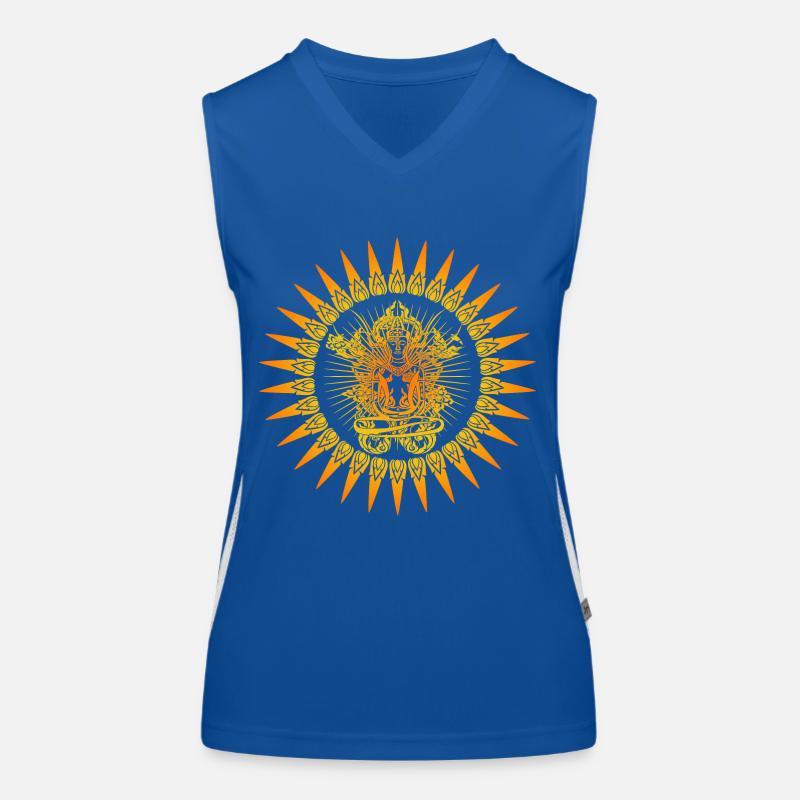 Buddha Funktionelles Kontrast-Tank Top für Frauen