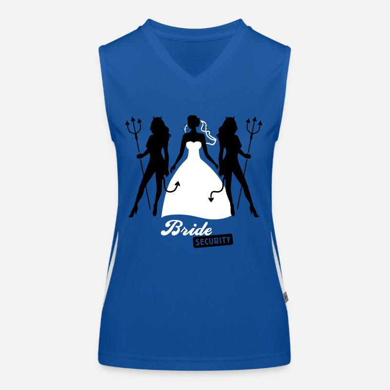 JGA - Bride security - Bride - Team - Teufel 2C Funktionelles Kontrast-Tank Top für Frauen