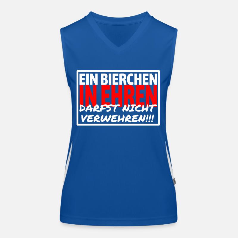 EIN BIERCHEN IN EHREN DARFST NICHT VERWEHREN Funktionelles Kontrast-Tank Top für Frauen