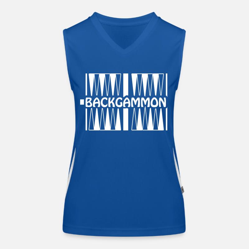 Boardgame Chess Backgammon Game Night Women's Functional Contrast Tank Top