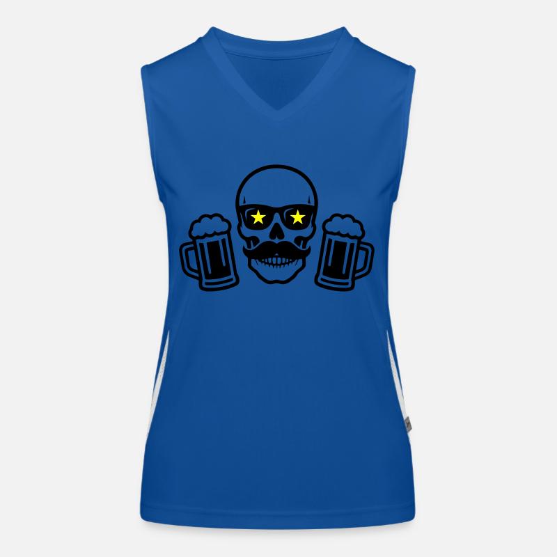 Bier Skelett Party Funktionelles Kontrast-Tank Top für Frauen