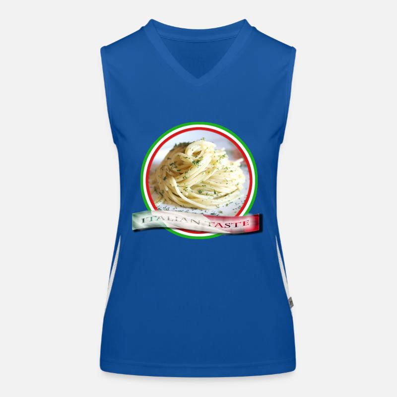 Spaghetti, italienischer Geschmack Funktionelles Kontrast-Tank Top für Frauen