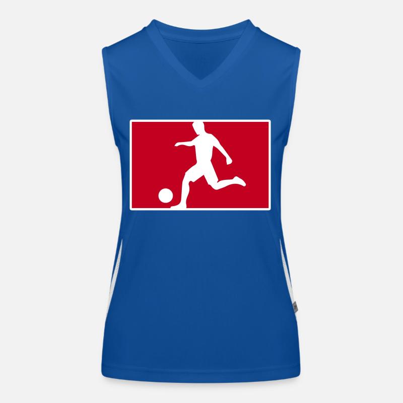 fußball logo Funktionelles Kontrast-Tank Top für Frauen
