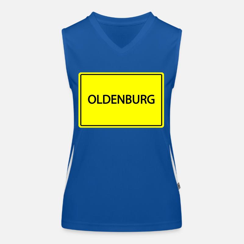 Panneau de la ville d’Oldenburg Débardeur respirant contrasté Femme