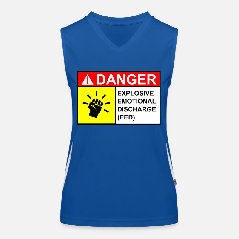 Frau Gefahrenzeichen Funktionelles Kontrast-Tank Top für Frauen