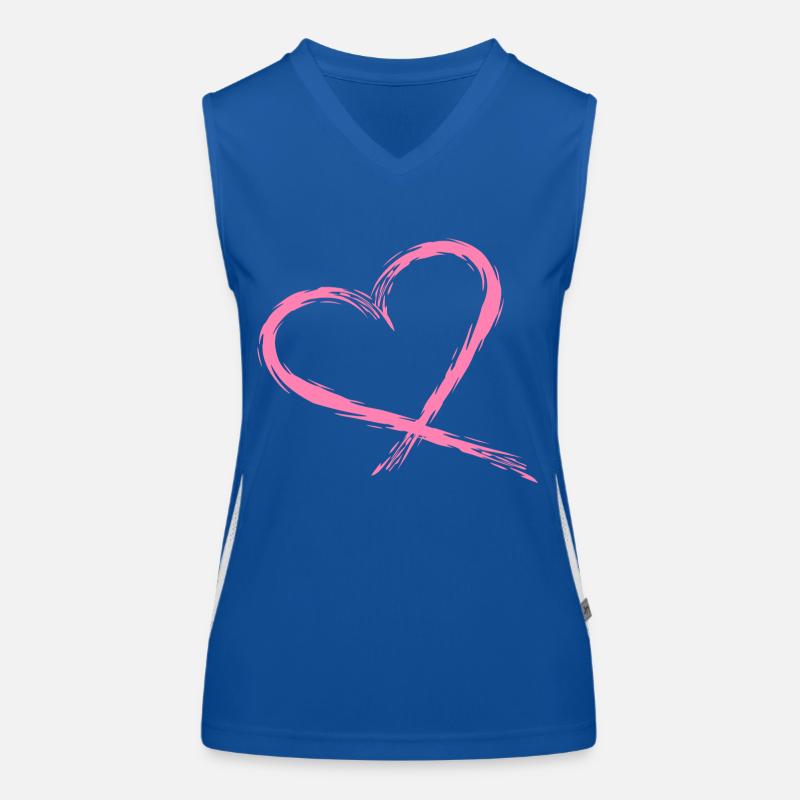 Herz Rosa Funktionelles Kontrast-Tank Top für Frauen