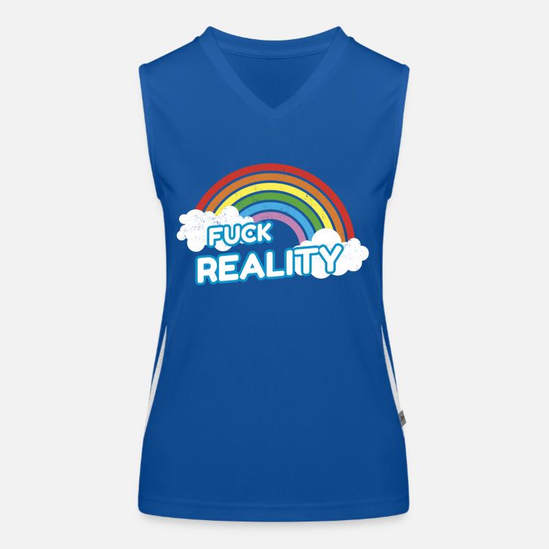 Fuck Reality Regenbogen Pride Funktionelles Kontrast-Tank Top für Frauen